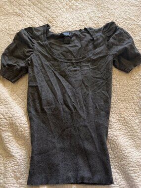 Love Always Charcoal Grey Knit Top